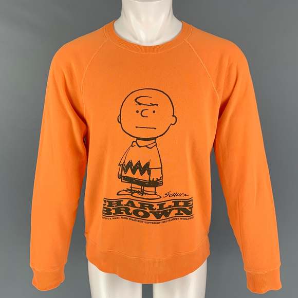 MARC JACOBS Other - MARC JACOBS x PEANUTS Orange Black Graphic Cotton Crew-Neck Sweatshirt